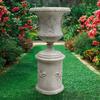 Design Toscano Goddess Flora Architectural Garden Urn Statue with Plinth NE980091